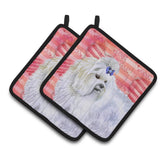 Caroline'S Treasures Maltese Decorated Pot Holder, 7.5H X 7.5W, Love Is A Dog