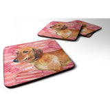 Caroline'S Treasures Dachshund Love Decorative Coasters, Multicolor