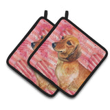 Caroline'S Treasures Dachshund Decorated Pot Holder, 7.5H X 7.5W, Love Is A Dog
