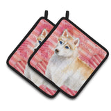Caroline'S Treasures Siberian Husky Decorated Pot Holder, 7.5H X 7.5W, Love Is A Dog