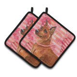 Caroline'S Treasures Miniature Pinscher Decorated Pot Holder, 7.5H X 7.5W, Love Is A Dog