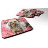 Caroline'S Treasures Chinese Crested Love Decorative Coasters, Multicolor