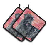 Caroline'S Treasures Giant Schnauzer Decorated Pot Holder, 7.5H X 7.5W, Love Is A Dog