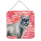 Caroline'S Treasures Schnauzer Metal Print, 6H X 6W, Love Is A Dog