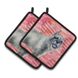 Caroline'S Treasures Schnauzer Decorated Pot Holder, 7.5H X 7.5W, Love Is A Dog