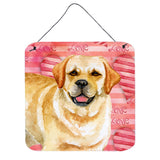 Caroline'S Treasures Golden Retriever Metal Print, 6H X 6W, Love Is A Dog