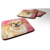 Caroline'S Treasures Golden Retriever Love Decorative Coasters, Multicolor