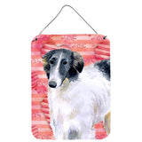 Caroline'S Treasures Borzoi Love Metal Print, 16 X 12, Multicolor