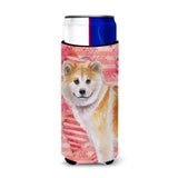 Caroline'S Treasures Shiba Inu Love Decorative Can Hugger, Slim, Multicolor