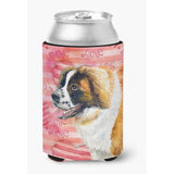 Caroline'S Treasures Saint Bernard Love Decorative Can Hugger, Multicolor