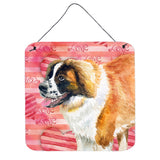 Caroline'S Treasures Saint Bernard Metal Print, 6H X 6W, Love Is A Dog