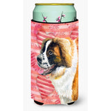 Caroline'S Treasures Saint Bernard Love Decorative Can Hugger, Tall Boy, Multicolor