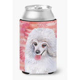 Caroline'S Treasures Medium White Poodle Love Decorative Can Hugger, Multicolor