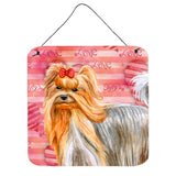 Caroline'S Treasures Yorkshire Terrier Metal Print, 6H X 6W, Love Is A Dog