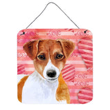 Caroline'S Treasures Jack Russell Terrier Metal Print, 6H X 6W, Love Is A Dog