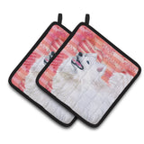 Caroline'S Treasures Samoyed Decorated Pot Holder, 7.5H X 7.5W, Love Is A Dog