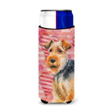 Caroline'S Treasures Welsh Terrier Love Decorative Can Hugger, Slim, Multicolor