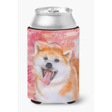 Caroline'S Treasures Akita Love Decorative Can Hugger, Multicolor
