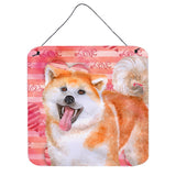 Caroline'S Treasures Akita Metal Print, 6H X 6W, Love Is A Dog