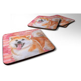 Caroline'S Treasures Akita Love Decorative Coasters, Multicolor