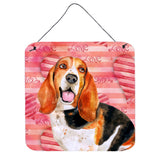 Caroline'S Treasures Basset Hound Metal Print, 6H X 6W, Love Is A Dog