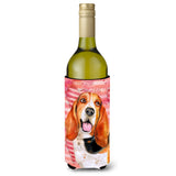 Caroline'S Treasures Basset Hound Love Decorative Bottle Hugger, 750Ml, Multicolor