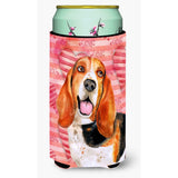Caroline'S Treasures Basset Hound Love Decorative Can Hugger, Tall Boy, Multicolor