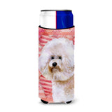 Caroline'S Treasures Bichon Frise #2 Love Decorative Can Hugger, Slim, Multicolor