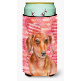 Caroline'S Treasures Red Dachshund Love Decorative Can Hugger, Tall Boy, Multicolor