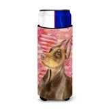 Caroline'S Treasures Doberman Pinscher Love Decorative Can Hugger, Slim, Multicolor