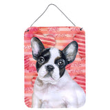Caroline'S Treasures French Bulldog Black White Love Metal Print, 16 X 12, Multicolor
