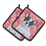 Caroline'S Treasures French Bulldog Black White Decorated Pot Holder, 7.5H X 7.5W, Love Is A Dog