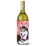 Caroline'S Treasures Siberian Husky #2 Love Decorative Bottle Hugger, 750Ml, Multicolor