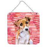 Caroline'S Treasures Jack Russell Terrier #2 Metal Print, 6H X 6W, Love Is A Dog