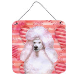 Caroline'S Treasures White Standard Poodle Metal Print, 6H X 6W, Love Is A Dog