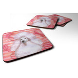 Caroline'S Treasures White Standard Poodle Love Decorative Coasters, Multicolor