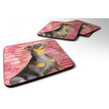 Caroline'S Treasures Miniature Pinscher #2 Love Decorative Coasters, Multicolor
