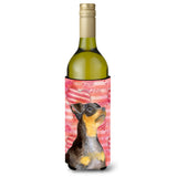 Caroline'S Treasures Miniature Pinscher #2 Love Decorative Bottle Hugger, 750Ml, Multicolor