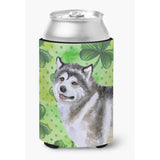 Caroline'S Treasures Alaskan Malamute St Patrick'S Decorative Can Hugger, Multicolor
