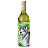 Caroline'S Treasures Alaskan Malamute St Patrick'S Decorative Bottle Hugger, 750Ml, Multicolor