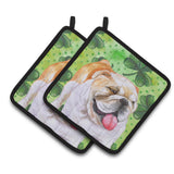 Caroline'S Treasures English Bulldog Decorated Pot Holder, 7.5H X 7.5W, St Patrick'S Day