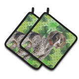 Caroline'S Treasures German Shorthaired Pointer Decorated Pot Holder, 7.5H X 7.5W, St Patrick'S Day