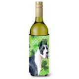 Caroline'S Treasures Harlequin Dane St Patrick'S Decorative Bottle Hugger, 750Ml, Multicolor
