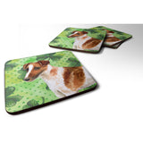 Caroline'S Treasures Smooth Fox Terrier St Patrick'S Decorative Coasters, Multicolor