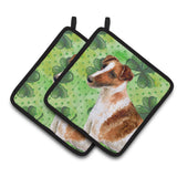 Caroline'S Treasures Smooth Fox Terrier Decorated Pot Holder, 7.5H X 7.5W, St Patrick'S Day