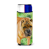 Caroline'S Treasures Shar Pei St Patrick'S Decorative Can Hugger, Slim, Multicolor