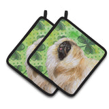Caroline'S Treasures Pekingese Decorated Pot Holder, 7.5H X 7.5W, St Patrick'S Day
