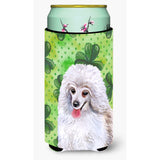 Caroline'S Treasures Medium White Poodle St Patrick'S Decorative Can Hugger, Tall Boy, Multicolor