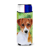 Caroline'S Treasures Jack Russell Terrier St Patrick'S Decorative Can Hugger, Slim, Multicolor