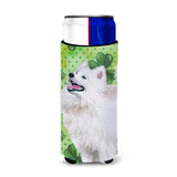 Caroline'S Treasures Samoyed St Patrick'S Decorative Can Hugger, Slim, Multicolor